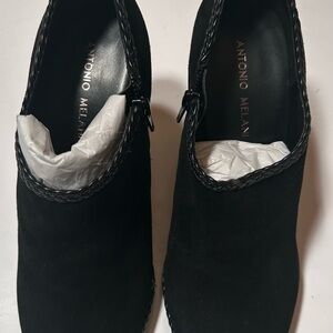 ANTONIO MELANI Black Ankle Booties